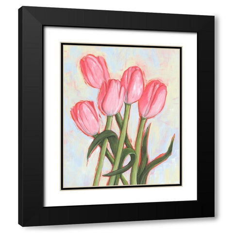 Peppy Tulip I Black Modern Wood Framed Art Print with Double Matting by Warren, Annie