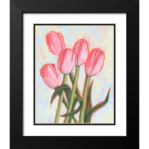 Peppy Tulip I Black Modern Wood Framed Art Print with Double Matting by Warren, Annie