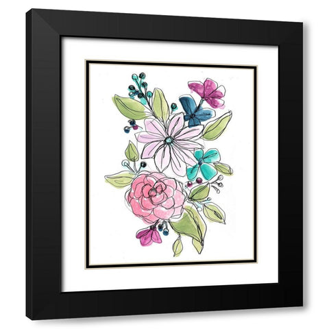 Bright Sketch I Black Modern Wood Framed Art Print with Double Matting by Vess, June Erica