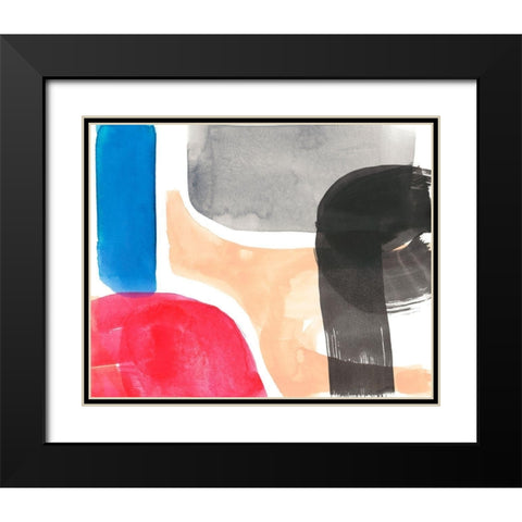 Intersected Shapes I Black Modern Wood Framed Art Print with Double Matting by Goldberger, Jennifer