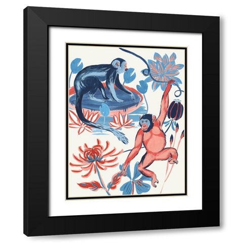 From the Jungle I Black Modern Wood Framed Art Print with Double Matting by Wang, Melissa