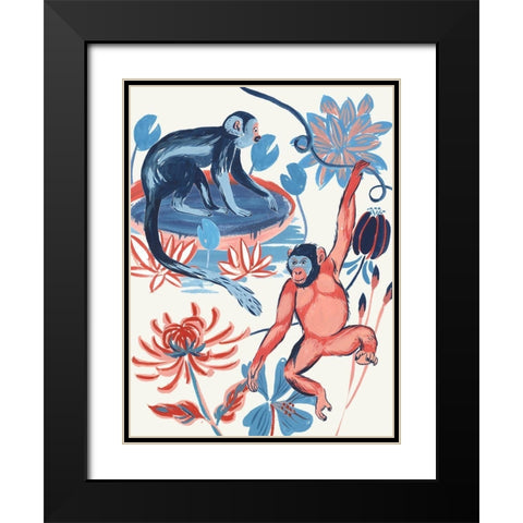 From the Jungle I Black Modern Wood Framed Art Print with Double Matting by Wang, Melissa