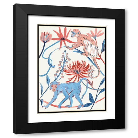 From the Jungle II Black Modern Wood Framed Art Print with Double Matting by Wang, Melissa