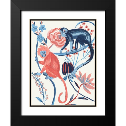 From the Jungle III Black Modern Wood Framed Art Print with Double Matting by Wang, Melissa