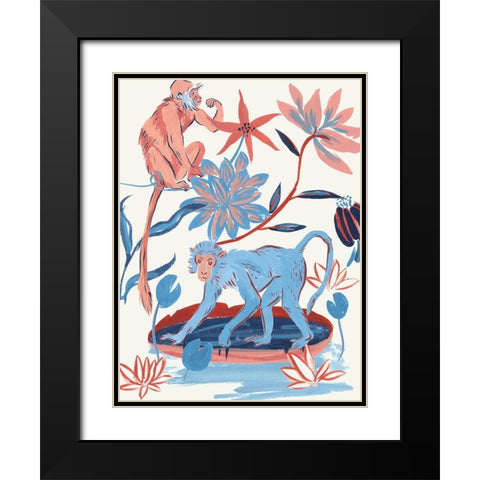 From the Jungle IV Black Modern Wood Framed Art Print with Double Matting by Wang, Melissa