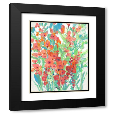 Tropical Summer Blooms I Black Modern Wood Framed Art Print with Double Matting by OToole, Tim