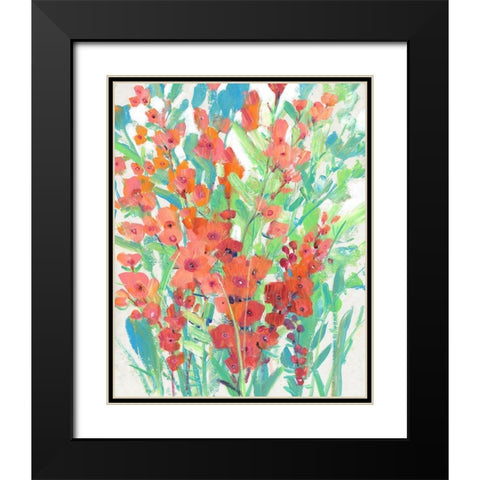 Tropical Summer Blooms I Black Modern Wood Framed Art Print with Double Matting by OToole, Tim