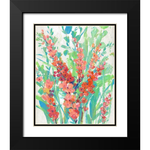 Tropical Summer Blooms II Black Modern Wood Framed Art Print with Double Matting by OToole, Tim