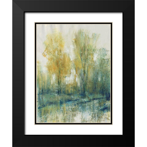 Tree Glow I Black Modern Wood Framed Art Print with Double Matting by OToole, Tim