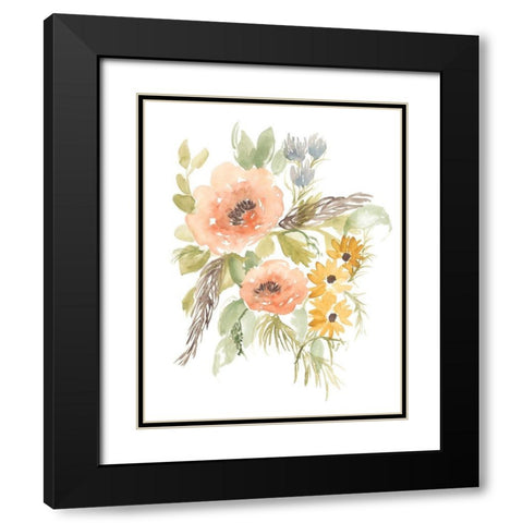Late Summer Flowers I Black Modern Wood Framed Art Print with Double Matting by Goldberger, Jennifer