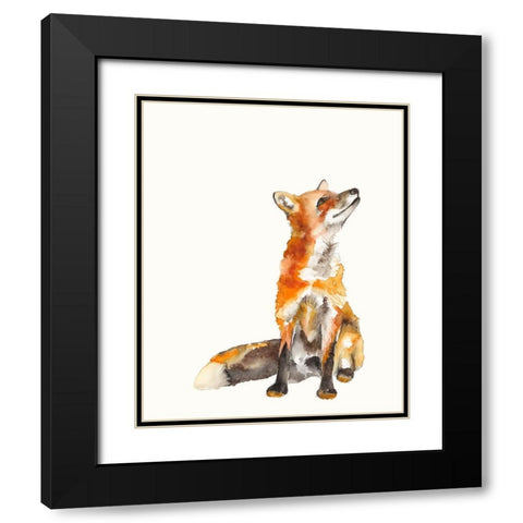 Sly Fox I Black Modern Wood Framed Art Print with Double Matting by Goldberger, Jennifer