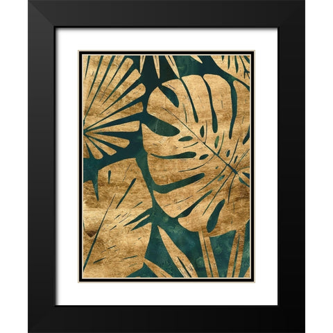 Emerald Jungle III Black Modern Wood Framed Art Print with Double Matting by Vess, June Erica