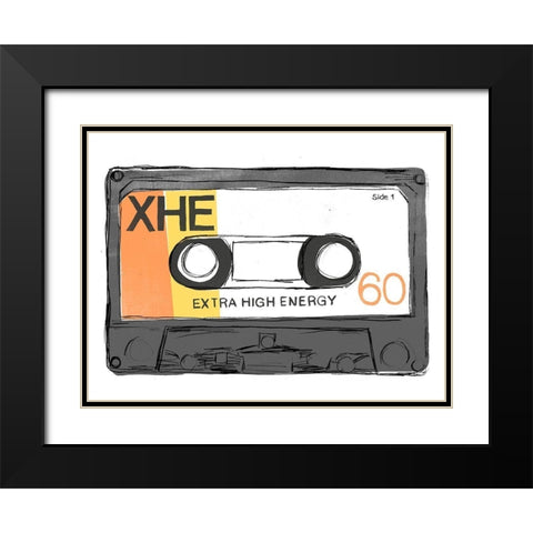 Mix Tape I Black Modern Wood Framed Art Print with Double Matting by Vess, June Erica