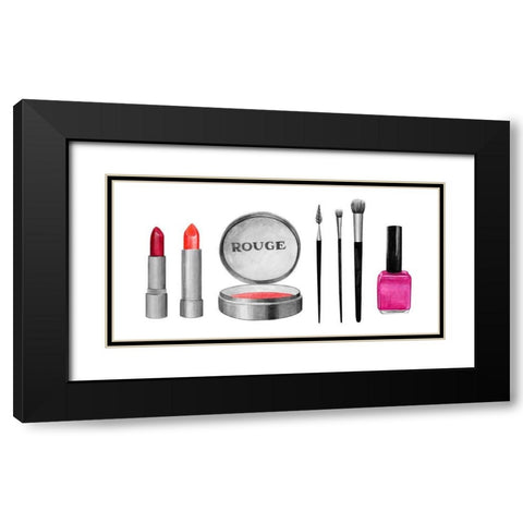 Makeup Swatches I Black Modern Wood Framed Art Print with Double Matting by Popp, Grace
