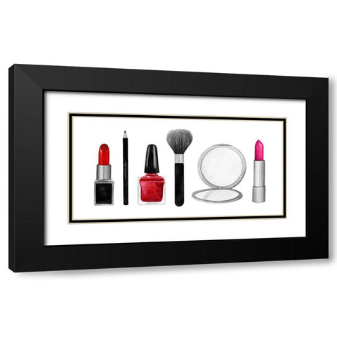 Makeup Swatches II Black Modern Wood Framed Art Print with Double Matting by Popp, Grace