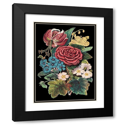Garden Gathering III Black Modern Wood Framed Art Print with Double Matting by Unknown