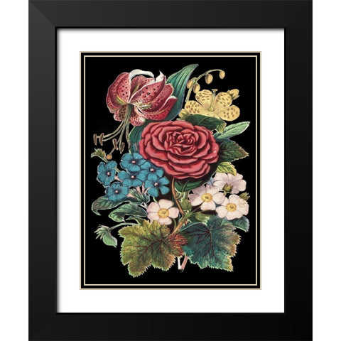 Garden Gathering III Black Modern Wood Framed Art Print with Double Matting by Unknown