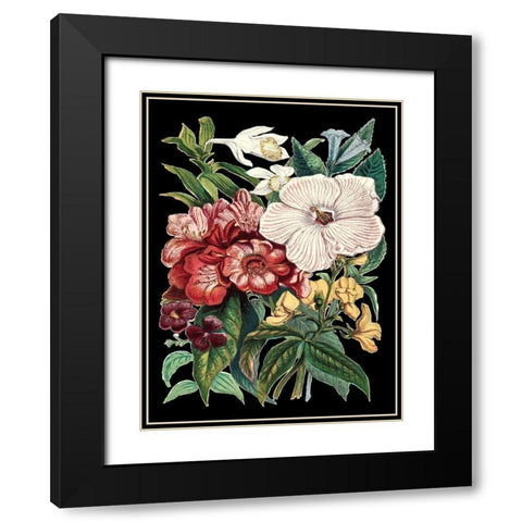 Garden Gathering IV Black Modern Wood Framed Art Print with Double Matting by Unknown