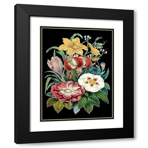 Garden Gathering VI Black Modern Wood Framed Art Print with Double Matting by Unknown