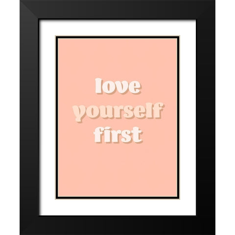 Womxn I Black Modern Wood Framed Art Print with Double Matting by Hambly, Anna