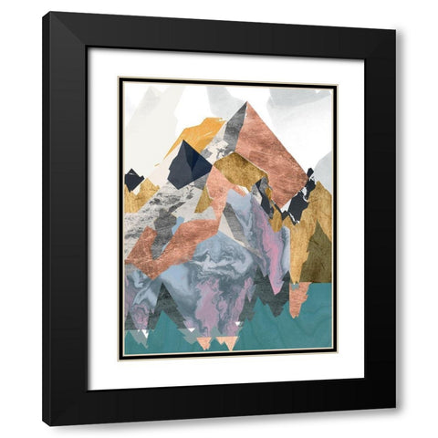Metallic Range II Black Modern Wood Framed Art Print with Double Matting by Goldberger, Jennifer