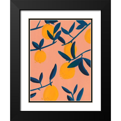 Sunlit Grove II Black Modern Wood Framed Art Print with Double Matting by Green, Jacob