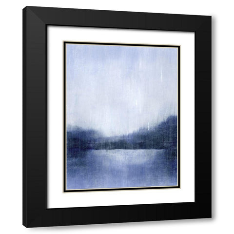 Deep Blue Mist II Black Modern Wood Framed Art Print with Double Matting by Popp, Grace
