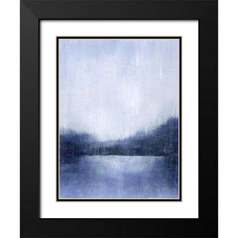 Deep Blue Mist II Black Modern Wood Framed Art Print with Double Matting by Popp, Grace