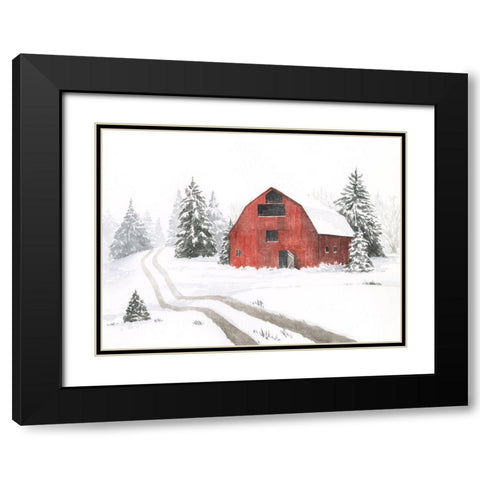 Evergreen Farm I Black Modern Wood Framed Art Print with Double Matting by Popp, Grace