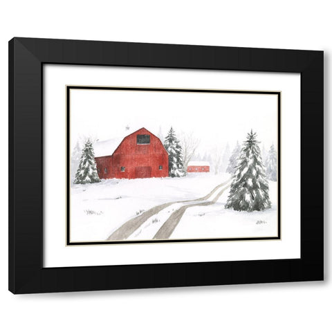 Evergreen Farm II Black Modern Wood Framed Art Print with Double Matting by Popp, Grace