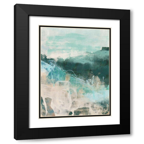 Emerald Vista I Black Modern Wood Framed Art Print with Double Matting by Vess, June Erica