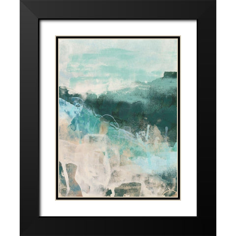 Emerald Vista I Black Modern Wood Framed Art Print with Double Matting by Vess, June Erica