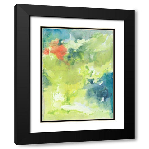 The Flowering II Black Modern Wood Framed Art Print with Double Matting by Combs, Joyce