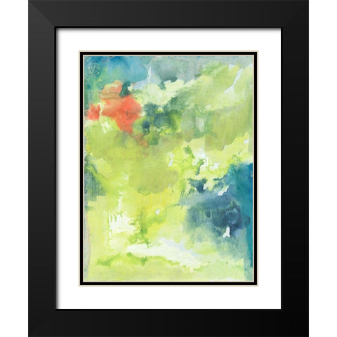 The Flowering II Black Modern Wood Framed Art Print with Double Matting by Combs, Joyce