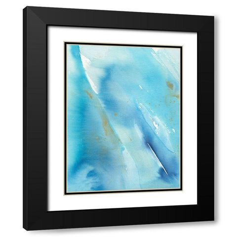 Skyfall II Black Modern Wood Framed Art Print with Double Matting by Combs, Joyce