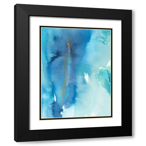 Skyfall III Black Modern Wood Framed Art Print with Double Matting by Combs, Joyce