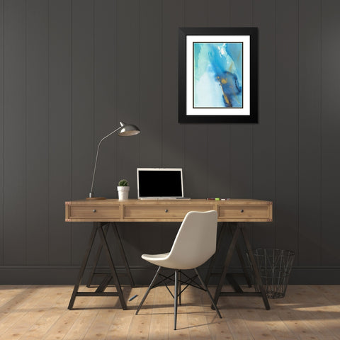 Skyfall IV Black Modern Wood Framed Art Print with Double Matting by Combs, Joyce