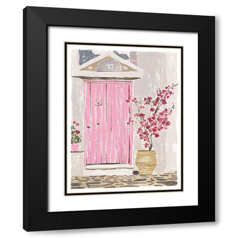 Front Entrance II Black Modern Wood Framed Art Print with Double Matting by Wang, Melissa