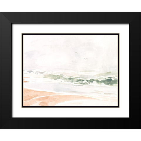 Sandy Surf II Black Modern Wood Framed Art Print with Double Matting by Borges, Victoria