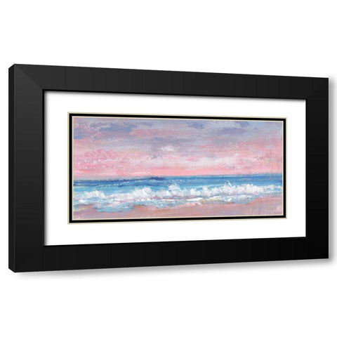 Coastal Pink Horizon I Black Modern Wood Framed Art Print with Double Matting by OToole, Tim