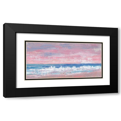 Coastal Pink Horizon II Black Modern Wood Framed Art Print with Double Matting by OToole, Tim