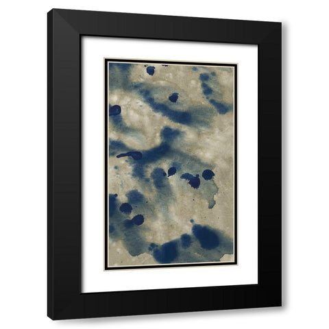 Indigo Fusion VI Black Modern Wood Framed Art Print with Double Matting by Binder, Vanessa