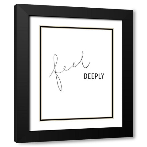 Simply Kindness I Black Modern Wood Framed Art Print with Double Matting by Hambly, Anna