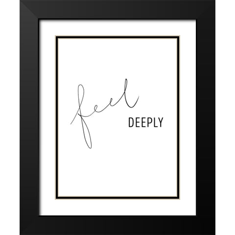 Simply Kindness I Black Modern Wood Framed Art Print with Double Matting by Hambly, Anna