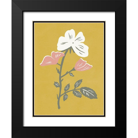 Blossom Bud I Black Modern Wood Framed Art Print with Double Matting by Wang, Melissa