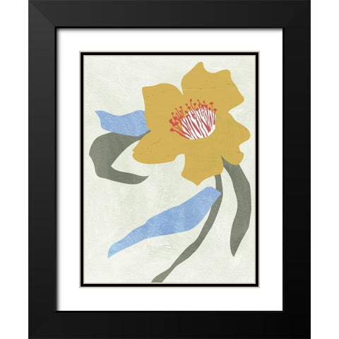 Lenten Rose II Black Modern Wood Framed Art Print with Double Matting by Wang, Melissa