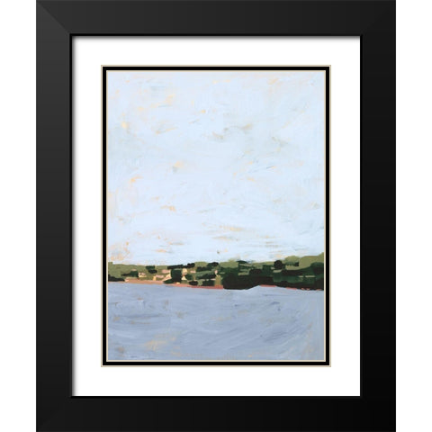 Bayview II Black Modern Wood Framed Art Print with Double Matting by Borges, Victoria