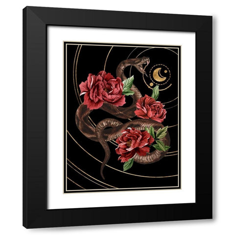 Burn and Shine I Black Modern Wood Framed Art Print with Double Matting by Wang, Melissa