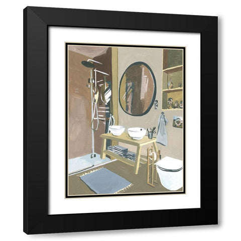Stealing Moments I Black Modern Wood Framed Art Print with Double Matting by Wang, Melissa