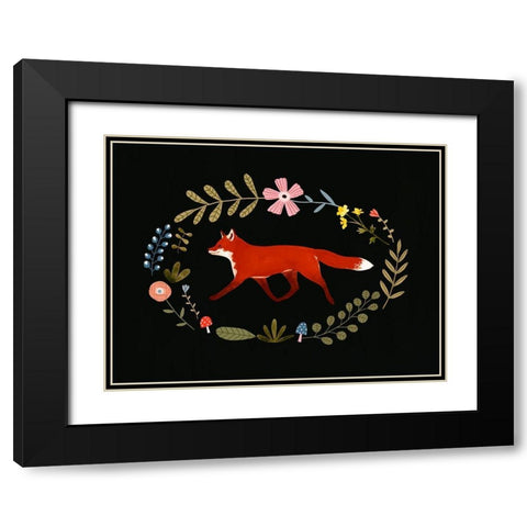 Critters and Foliage I Black Modern Wood Framed Art Print with Double Matting by Borges, Victoria